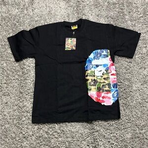 BAPE Black T-Shirt with Colorful Graphic
